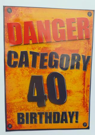 A4 Fun Novelty 40th Birthday Card Topper by Nicky Thorne