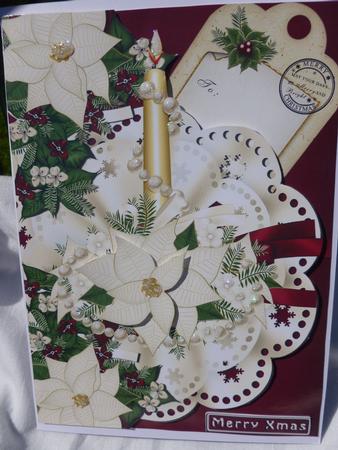 Candles and Poinsettia by Nicky Thorne