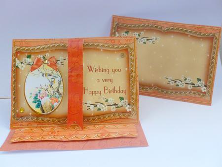 Oriental Birds Tree Happy Birthday 3D Easel Book Kit by Nicky Thorne