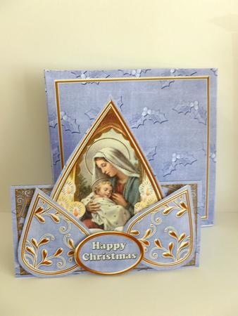 Mother Mary Blue Happy Christmas Teardrop Trio Kit by Nicky Thorne