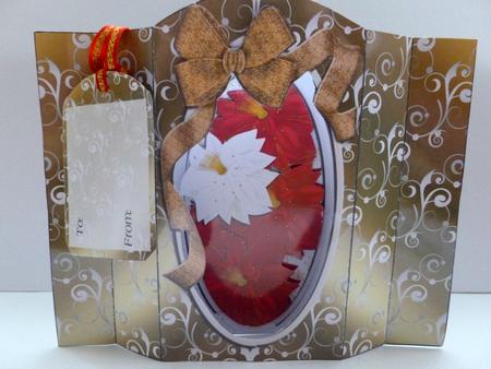 Poinsettia Spring Front Card by Nicky Thorne