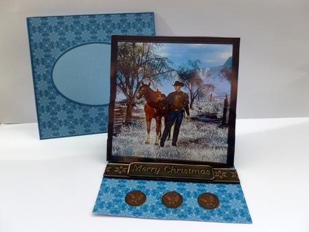 Western Cowboy Winter Easel Kit Cards for Men by Nicky Thorne