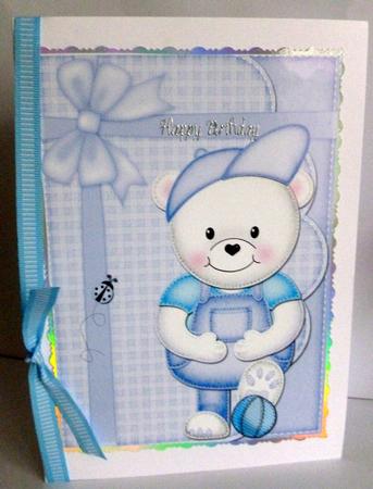 Teddy Ed's Football A4 Card Topper by Nicky Thorne