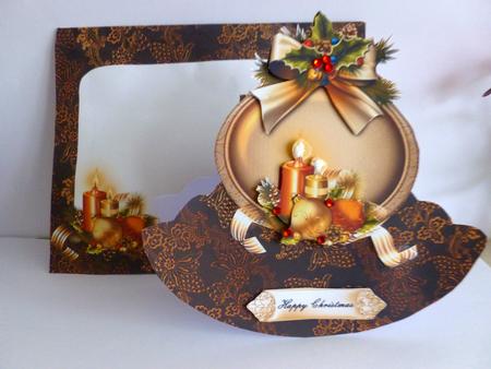 Glowing Christmas Candles Over the Top Rocker Card Kit by Nicky Thorne