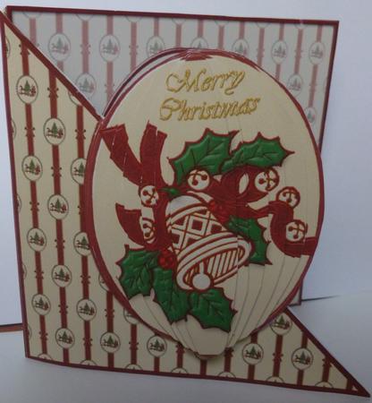 Christmas Bell with Ribbon and Holly Mini Kit by Nicky Thorne