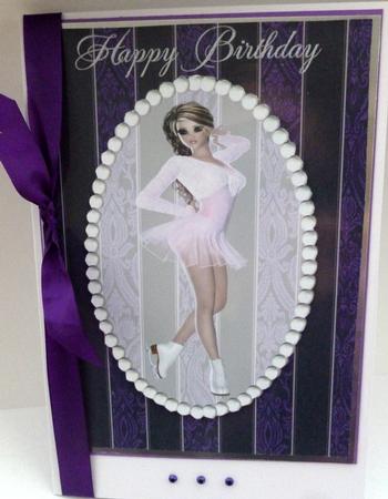 A4 Elegant Ice Skater 2 by Nicky Thorne