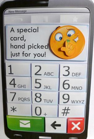 Mobile Phone Hand Picked for You Quick Card by Nicky Thorne