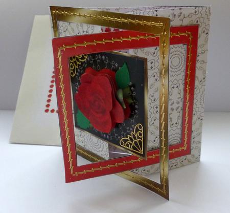 Surprise Card - Red Rose by Nicky Thorne
