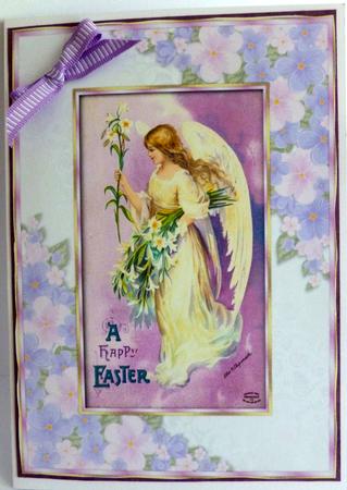 2 Gorgeous Vintage Angel Easter Toppers by Nicky Thorne