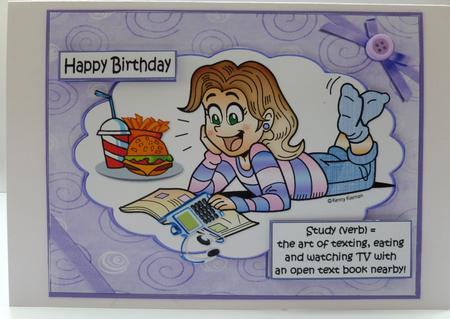 The Tween Diva is Studying Quick Card by Nicky Thorne