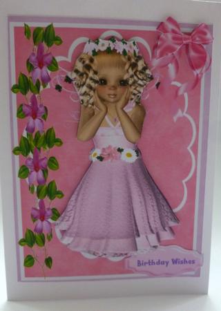 Lovely Flower Fairy in Pink by Nicky Thorne