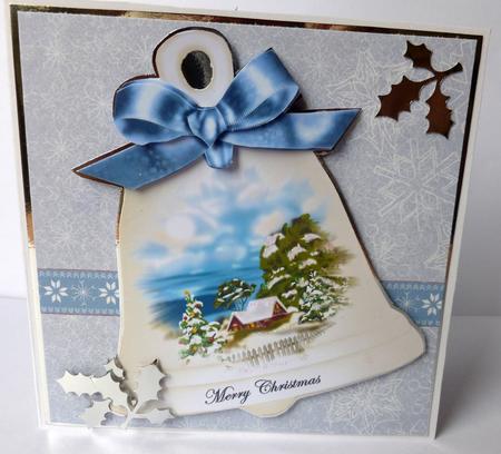 Ice Christmas Bell Snowscene by Nicky Thorne