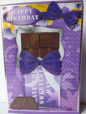 Chocoholic Birthday Greeting Card by Nicky Thorne