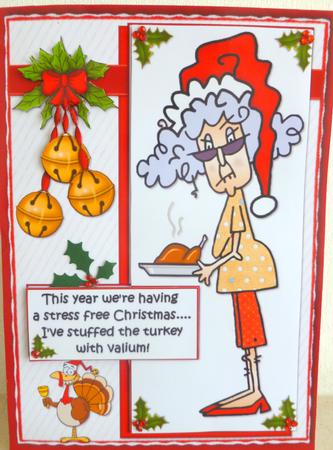 Stella Wants a Stress Free Christmas Quick Card by Nicky Thorne