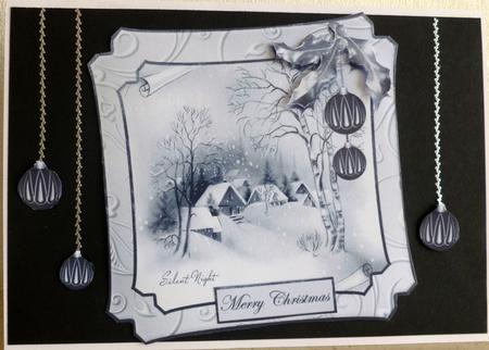 Silent Night Topper with an Insert by Nicky Thorne