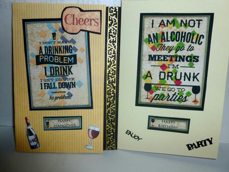 3 Drinking Toppers by Nicky Thorne