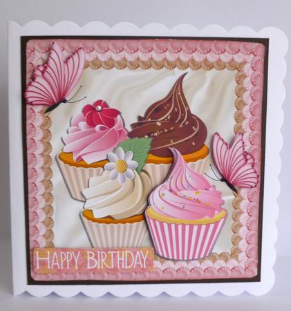 Yummy Fondant Iced Cupcakes with Butterflies 8x8 Mini Kit by Nicky Thorne