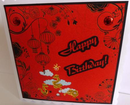 Three Chinese Dragons Card Making Mini Kit by Nicky Thorne