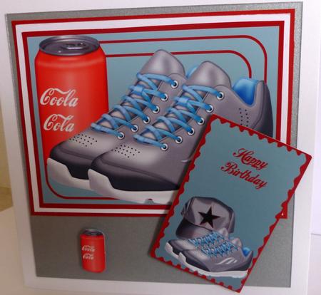 Gift Card Holder - Trainers and Cola by Nicky Thorne