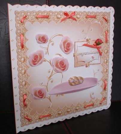 Rings and Roses Wedding Card by Sue Graham