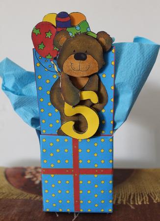 Fifth Birthday Party Favour Place Setting Gift Box by Carmelina Borg Cuschieri