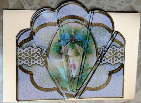 Christmas Lantern2 Flake Anglaise Deco Stacker by Carmelina Borg Cuschieri