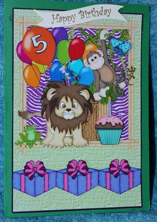 Lion Birthday Quick Card Front by Carmelina Borg Cuschieri