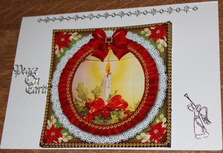 Single Candle Ruffle 5in Round Spiral Edge Stacker by Carmelina Borg Cuschieri