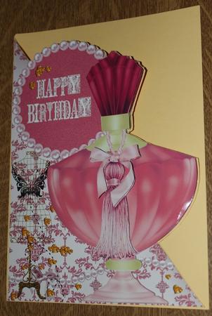 Vintage Birthday Pink Card Topper by Carmelina Borg Cuschieri