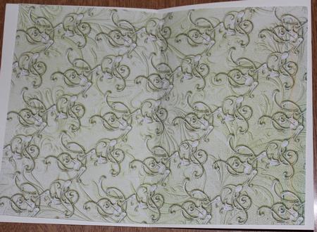 Lime Opalescent Bouquet Backing Paper 1 by Carmelina Borg Cuschieri