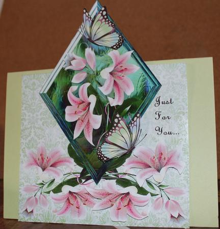 Over the Top Oriental Butterflie and Lillies by Carmelina Borg Cuschieri