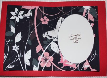 Black and Pink Floral Butterfly Insert 1 by Carmelina Borg Cuschieri