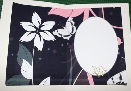 Black and Pink Floral Butterfly Insert 2 by Carmelina Borg Cuschieri