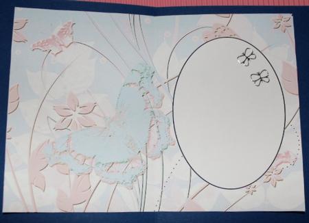 Blue and Pink Floral Butterfly Insert by Carmelina Borg Cuschieri