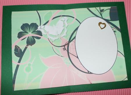 Green Floral Butterfly Insert 1 by Carmelina Borg Cuschieri