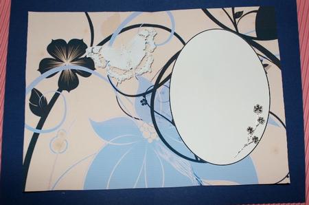 Beige Floral Butterfly Insert 1 by Carmelina Borg Cuschieri