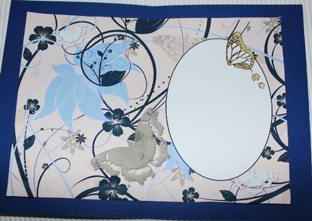 Beige Floral Butterfly Insert 2 by Carmelina Borg Cuschieri