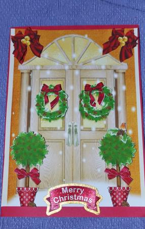 Welcome Christmas Door by Carmelina Borg Cuschieri