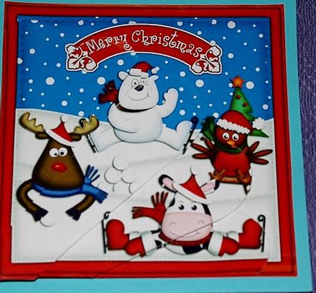 Xmas Festive Friends Fan Pyramage Topper by Carmelina Borg Cuschieri
