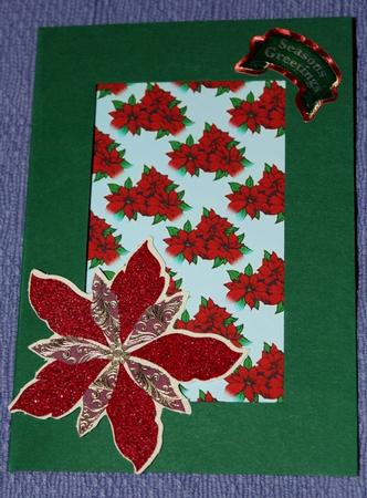 Red Poinsettia 2 Backing Paper by Carmelina Borg Cuschieri