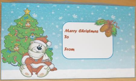 Polar Bear Santa Christmas Money Wallet by Carmelina Borg Cuschieri