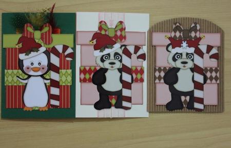 4 Christmas Present Critters Toppers by Carmelina Borg Cuschieri