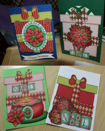 4 Floral Christmas Toppers by Carmelina Borg Cuschieri