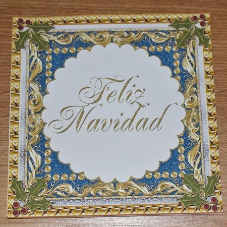 Feliz Navidad Large Fancy Christmas Insert 5 by Carmelina Borg Cuschieri