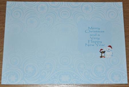 Matching Insert for Polar Bear & Penguin Merry Christmas by Carmelina Borg Cuschieri