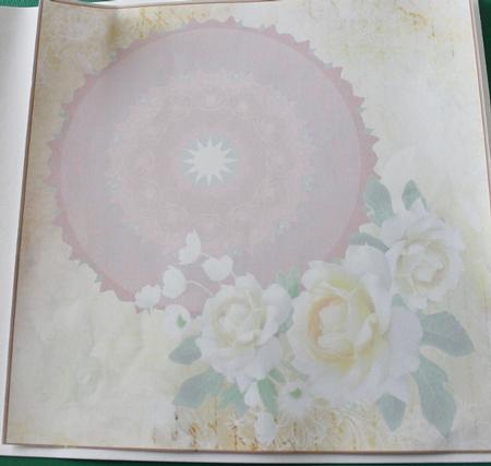 Lemon Roses on Burnt Orange Doily Insert by Carmelina Borg Cuschieri