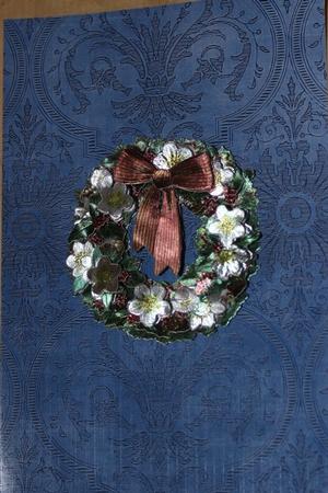 Dark Blue Flower Damask Emboss Lights A4 Backing Paper by Carmelina Borg Cuschieri