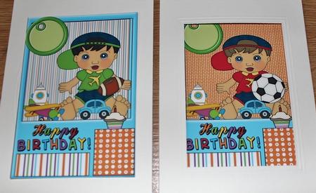 4 Little Boy Birthday Toppers by Carmelina Borg Cuschieri