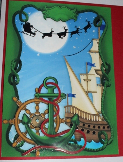 Christmas at Sea Card Front by Carmelina Borg Cuschieri