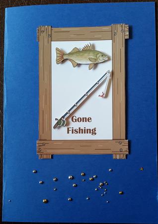 Gone Fishing Male Decoupage by Carmelina Borg Cuschieri